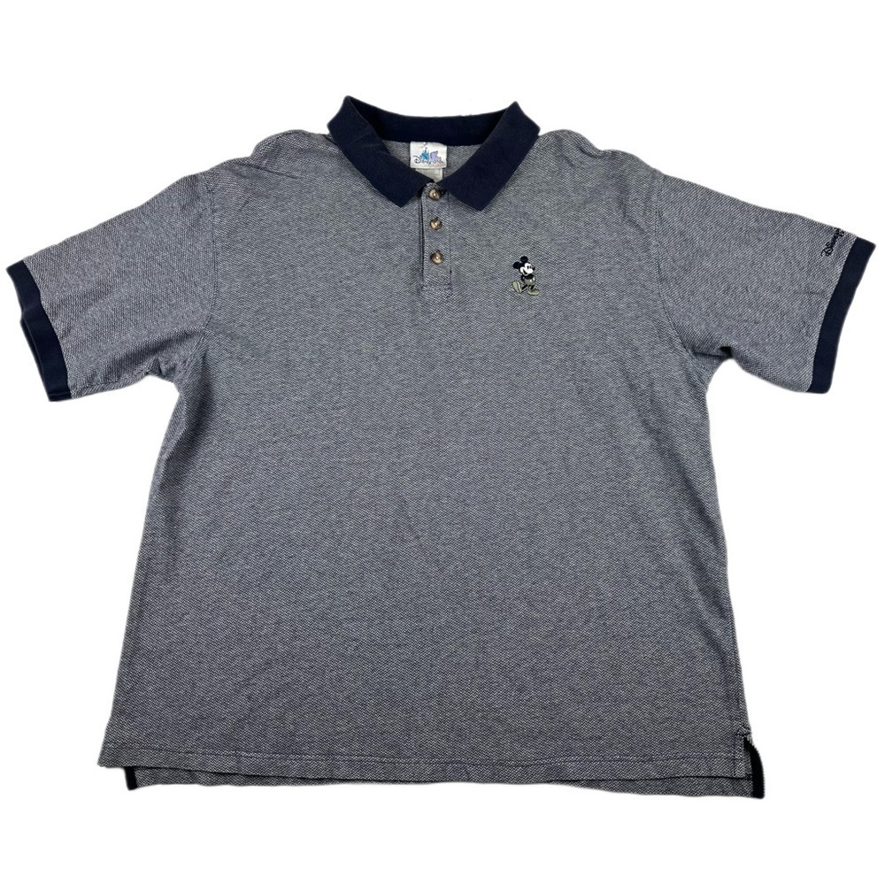 Vintage 90’s Disneyland Resort Mickey Mouse Polo Shirt Size XXL 100% Cotton